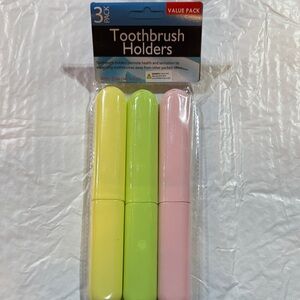Toothbrush Holders Value Pack - Yellow, Green, Pink